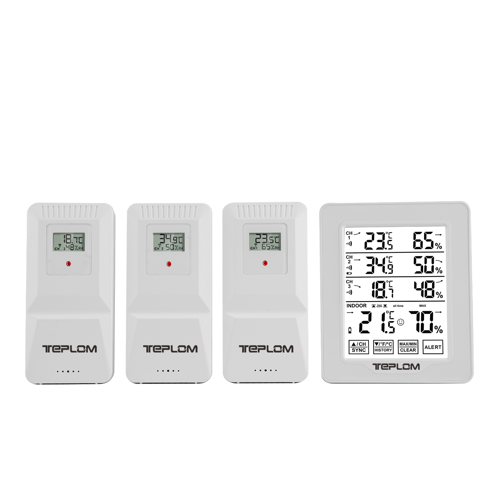 Digital Hygrometer Probe - 3-In-1 Wireless Indoor Outdoor Digital Thermometer