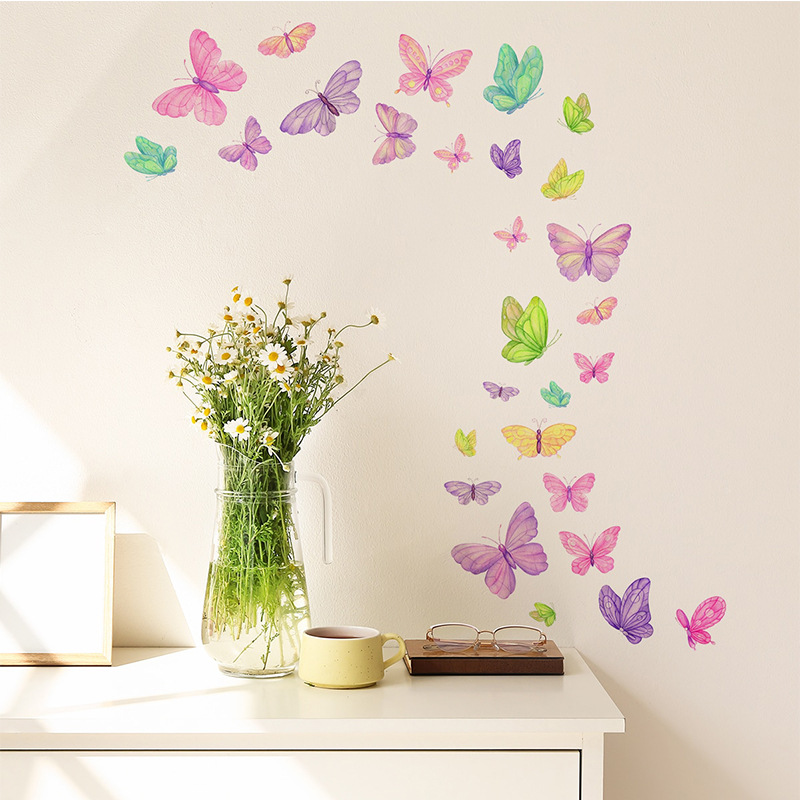 Romantic butterfly Wall Sticke - огляд і ціна Pvc Panel Background