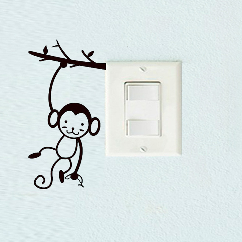 Black Cute Monkey Hanging Tree - огляд і ціна Pvc Panel Background