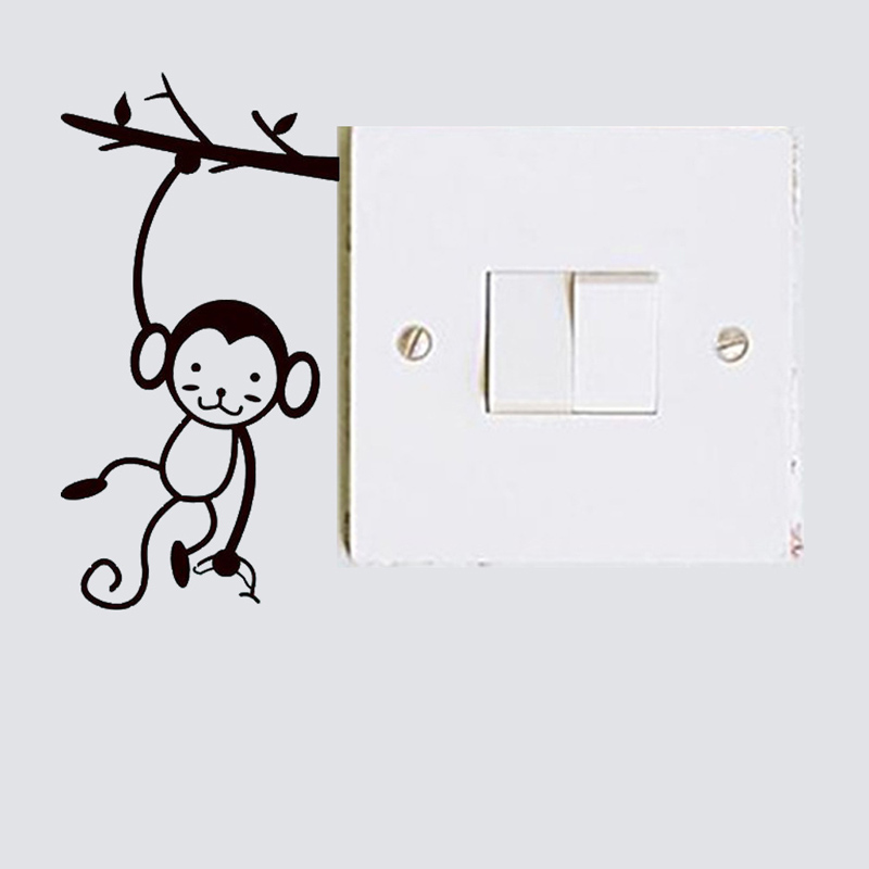 Black Cute Monkey Hanging Tree - огляд і ціна Pvc Panel Background