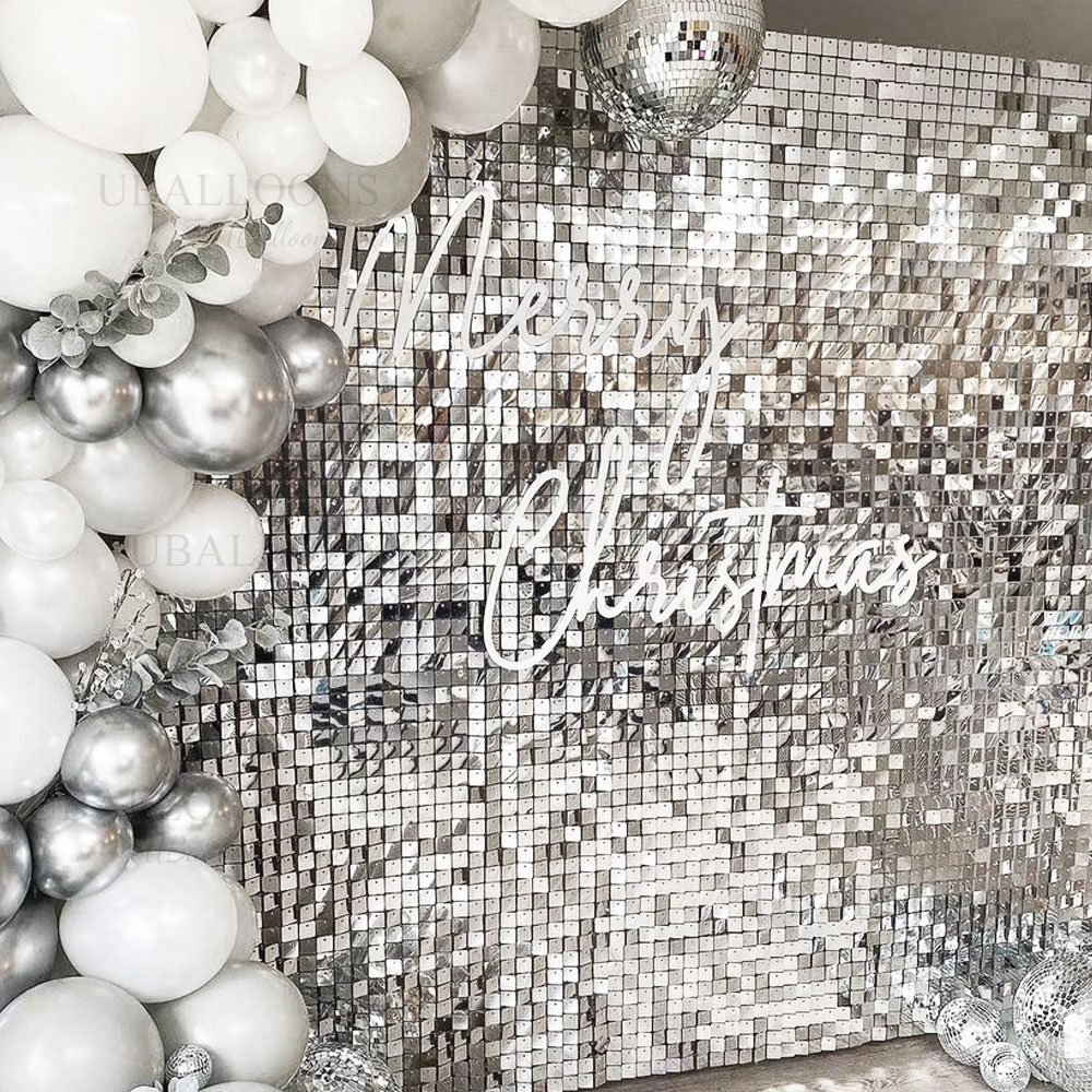 Silver Sequin Wall Backdrop Pa - огляд і ціна Pvc Panel Background